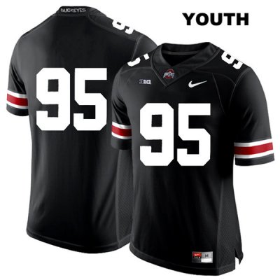 Youth NCAA Ohio State Buckeyes Blake Haubeil #95 College Stitched No Name Authentic Nike White Number Black Football Jersey KD20G21IN